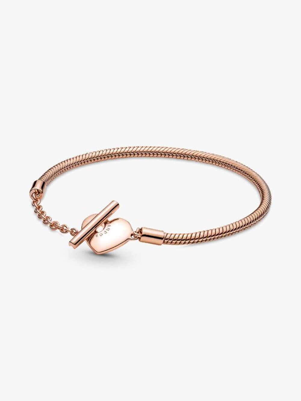 Pandora Moments Heart T-Bar Snake Chain Bracelet